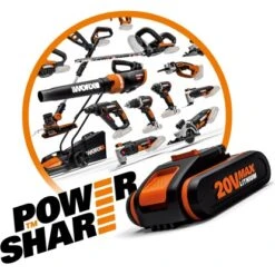 Worx Akku-Rasentrimmer WG163E.9 PowerShare 20 V Solo 8 Worx Akku-Rasentrimmer WG163E.9 PowerShare 20 V Solo -Obi Verkäufe 163434 2974 3